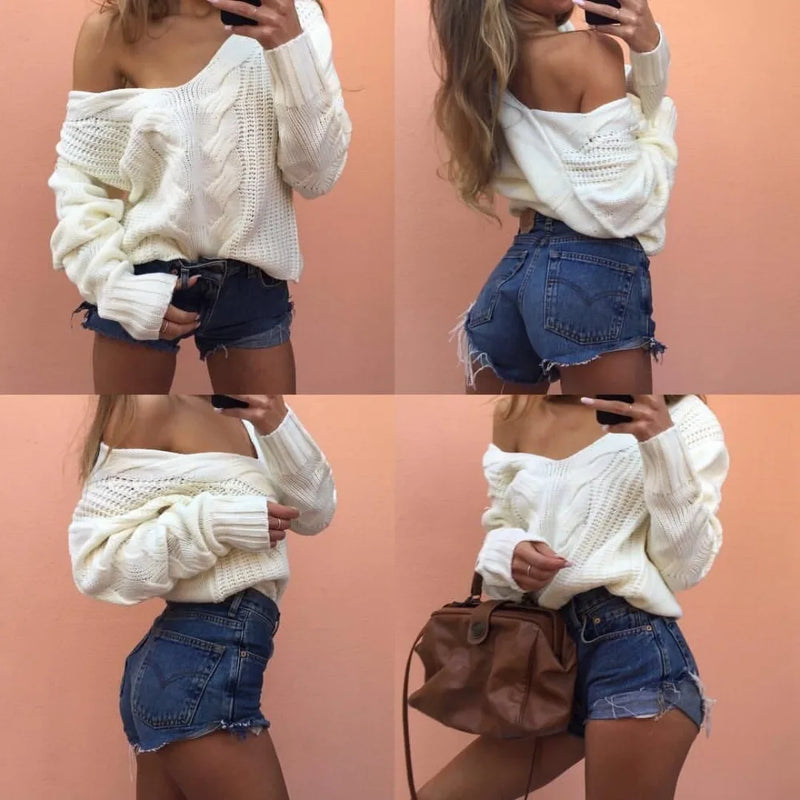 Oversized Dames Trui met Lange Mouwen – Thalia
