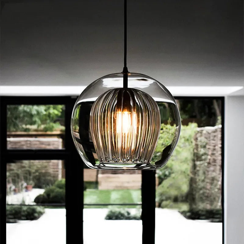 Moderne Aluminium-Glas Hanglamp - LumaLite