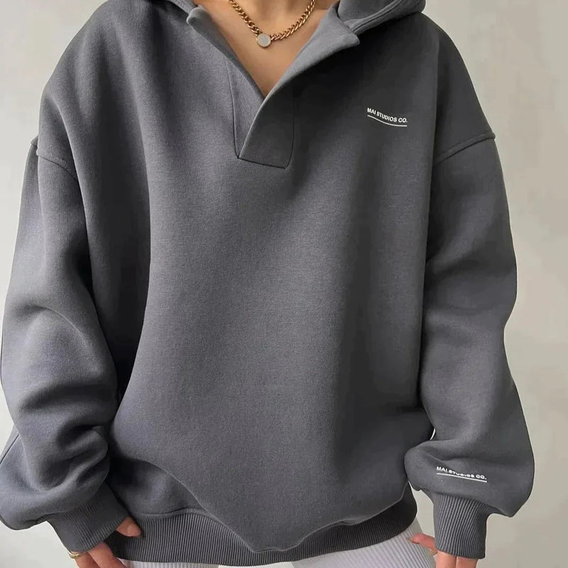 Trendy Oversized Dames Hoodie met Capuchon - Luna