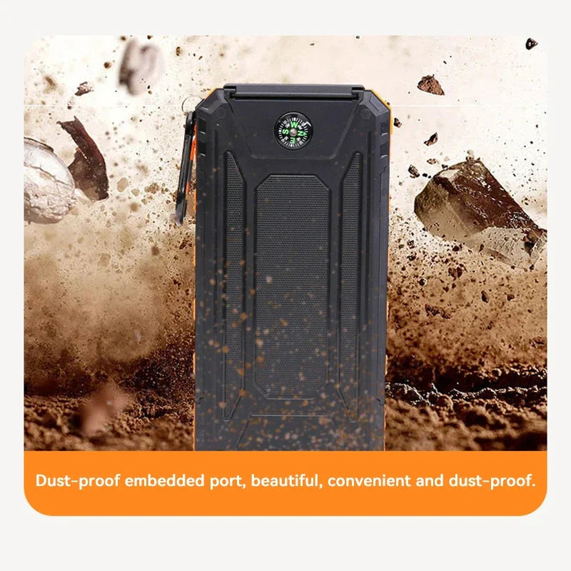 Zonne-energie Powerbank met Zaklamp - SolarCharge Pro
