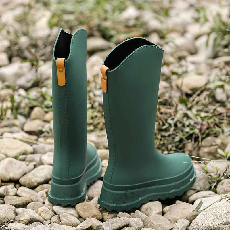 Hoge Dames Regenlaarzen waterdicht met comfortzool – Maris