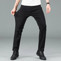 Zwarte Heren Stretch Straight Fit Jeans – Milan
