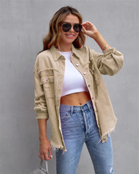 Boho dames spijkerjack met Ibiza-flair & slim fit voor voorjaar/zomer – Yara