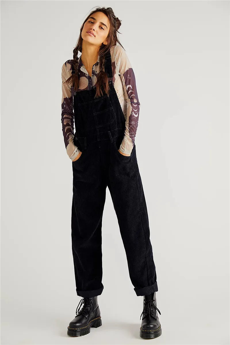 Corduroy Vintage Denim Tuinbroek - Harper