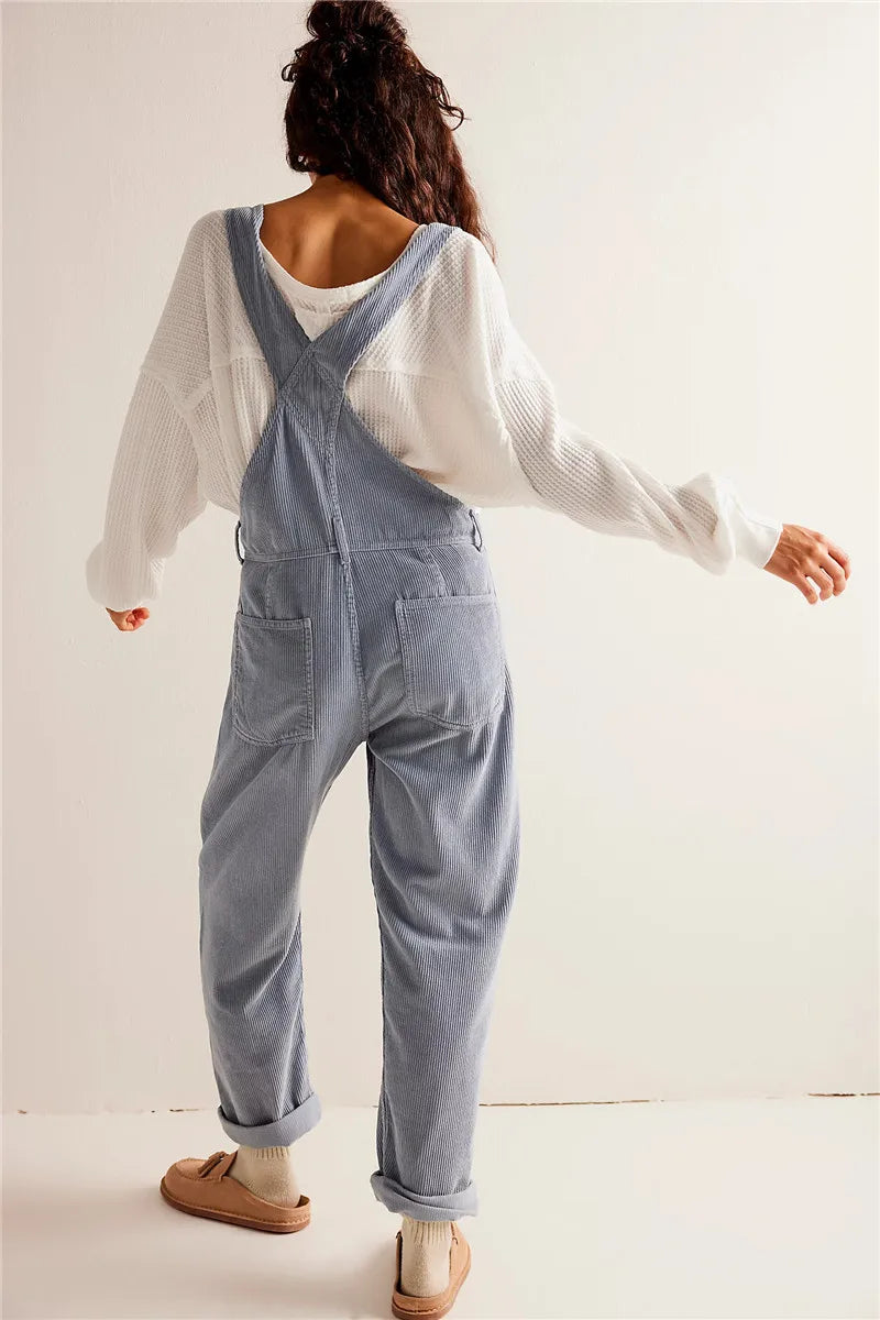Corduroy Vintage Denim Tuinbroek - Harper