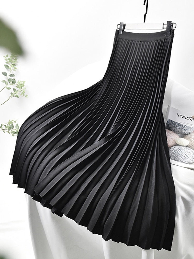 Trendy Hoge Taille Plissérok - Sofia
