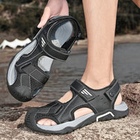 Comfortabele antislip leren sandalen voor heren – Ideaal voor senioren