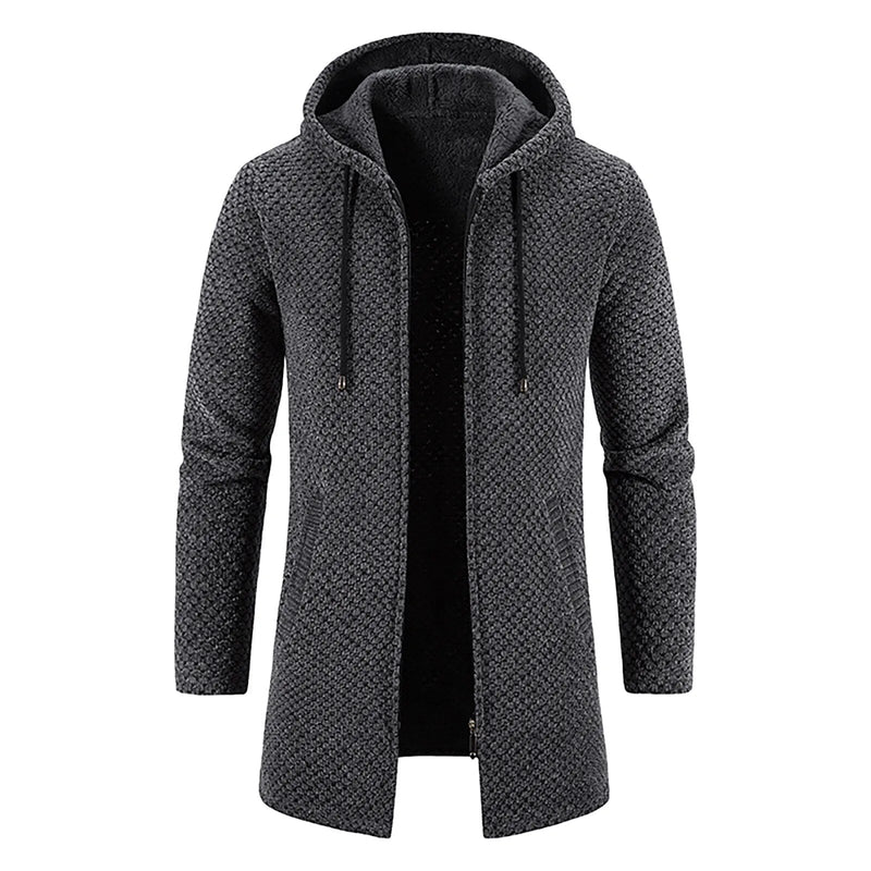 Middenlange Wollen Hoodie voor Heren - Luca