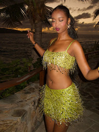 Bikini Set met Pailletten en Franjes – Riviera