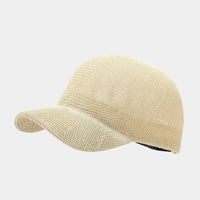 Trendy gevlochten pet met brede rand - SunWeave Style