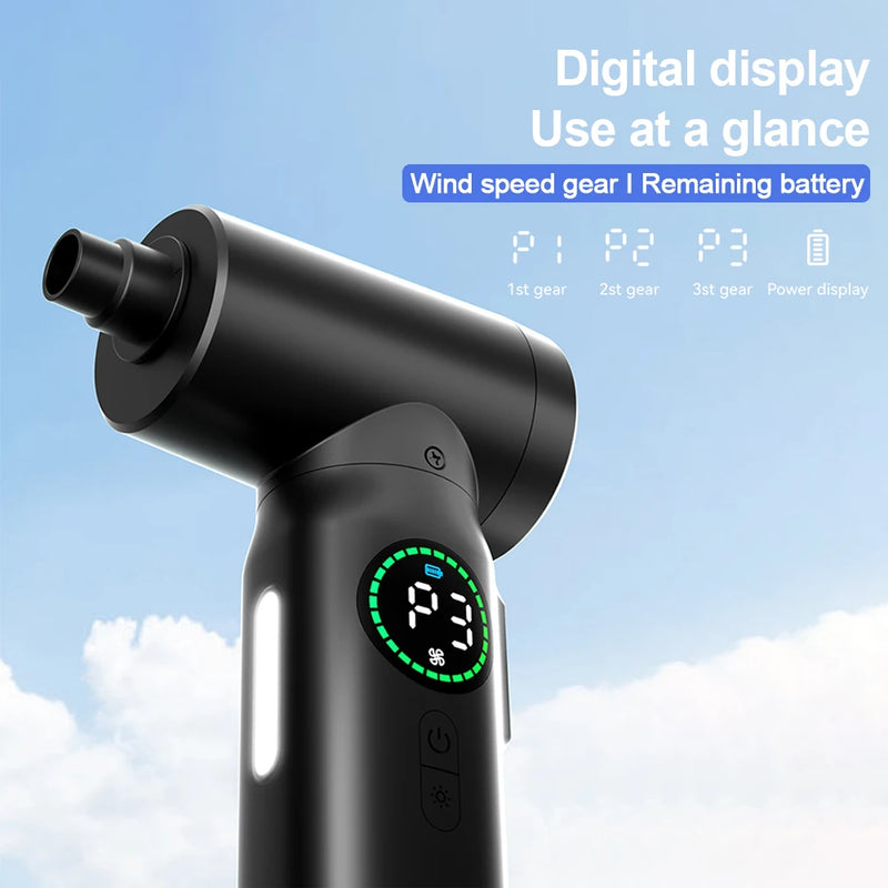 2-in-1 Draagbare Persluchtstofzuiger en Blazer met LED-Licht (7500mAh) - AirMaster
