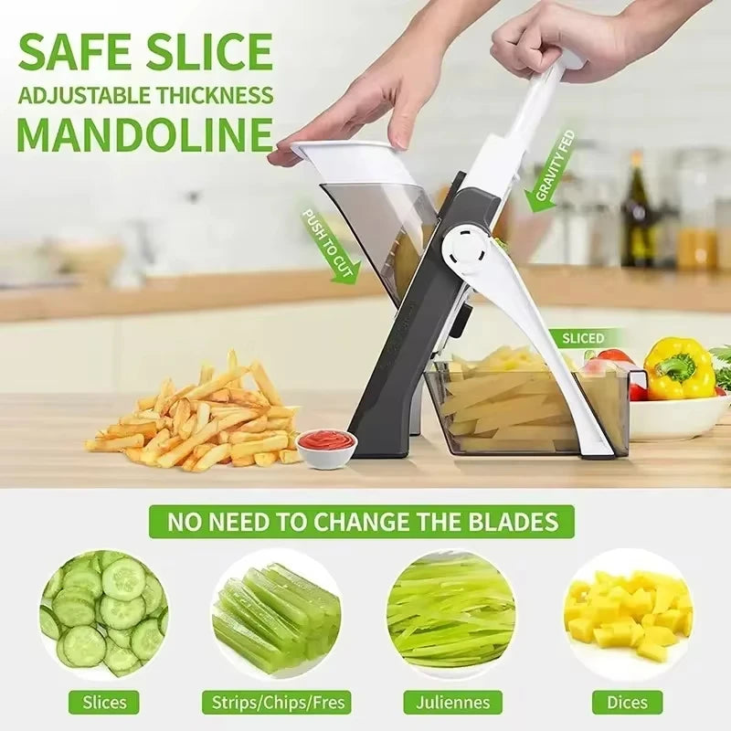 Veilige 5-in-1 Groentesnijder (1+1 gratis) - VeggieChop Pro