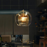 Moderne Aluminium-Glas Hanglamp - LumaLite
