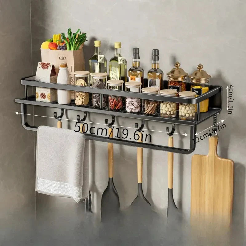 Modern Zwart Keukenrek - MetroRack