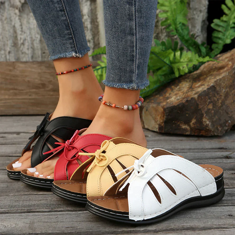 Orthopedische Sleehaksandalen met Gewelfde Knoop – Mirella