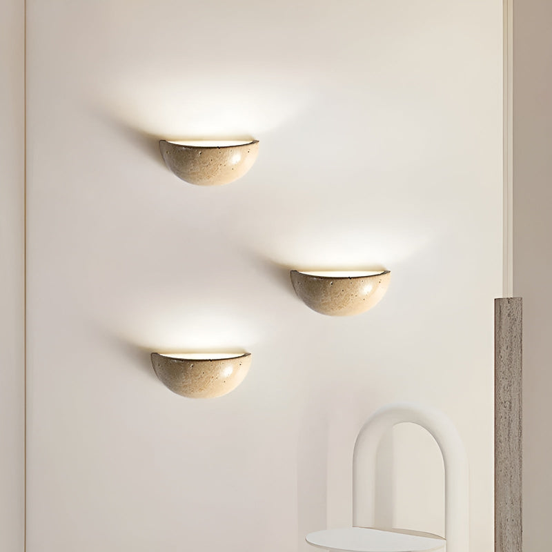 Halfronde LED Wabi-Sabi Wandlamp - ZenGlow