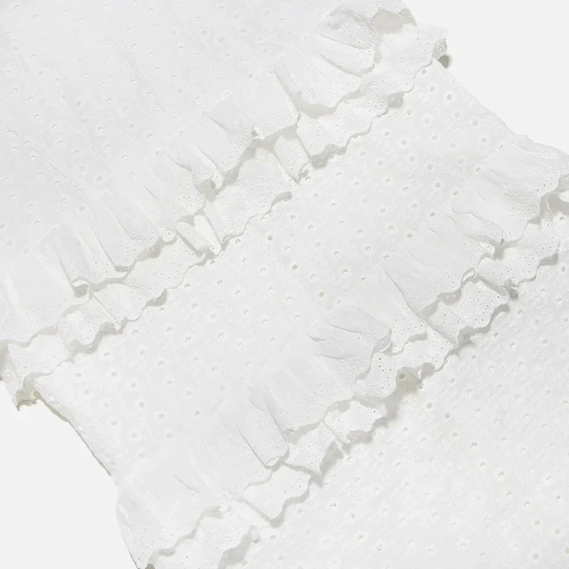 Stijlvolle Witte Geborduurde Maxi Jurk – Alina