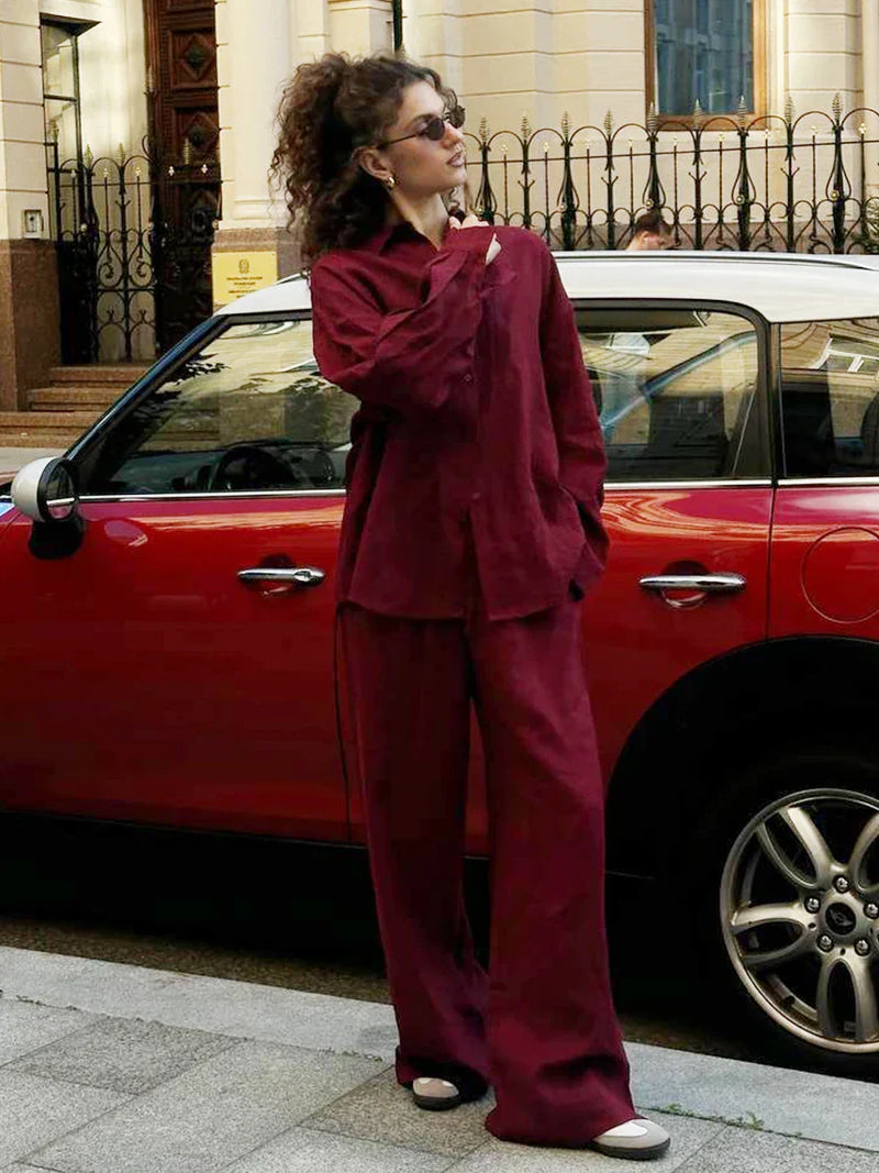 Tweedelige Dames Zomer Set Broek & Top – Léonie