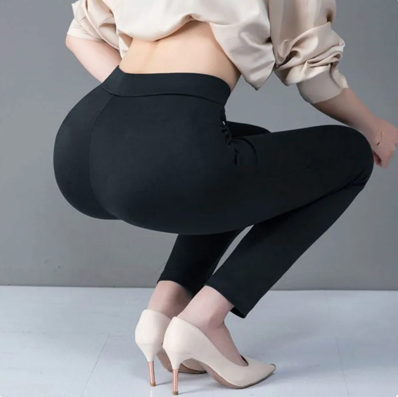 Rechte Damesbroek met Elastische Hoge Taille - Sophia