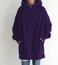 Oversized Dames Hoodie met Rits en Capuchon – Meliora