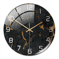 Stijlvolle Wandklok met Marmeren Textuur - MarbleTime