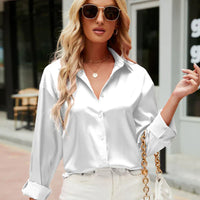 Satijnen Stijlvole Damesblouse – Mireille