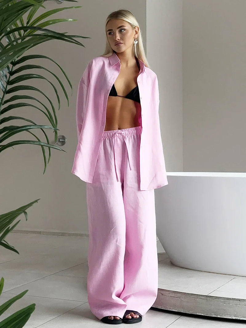 Tweedelige Dames Zomer Set Broek & Top – Léonie