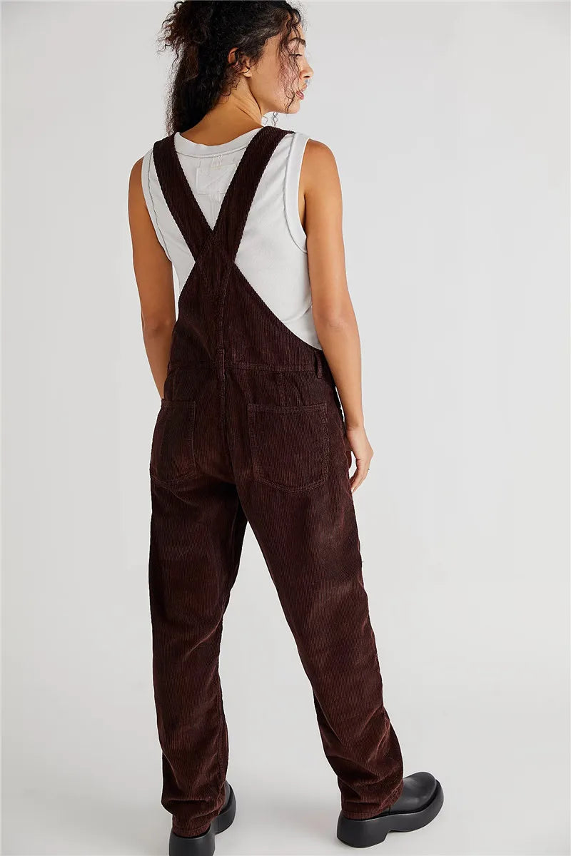 Corduroy Vintage Denim Tuinbroek - Harper