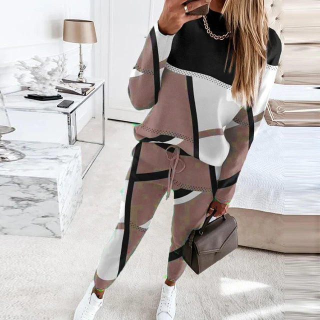 2-delig Set met O-hals en Lange Broek - Sophie