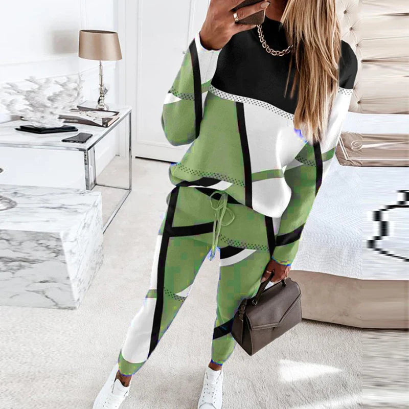 2-delig Set met O-hals en Lange Broek - Sophie