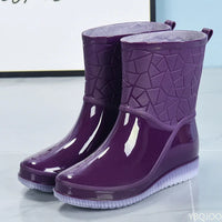 Halfhoge Dames Regenlaarzen waterdicht met patroon & antislipzool – Marvella