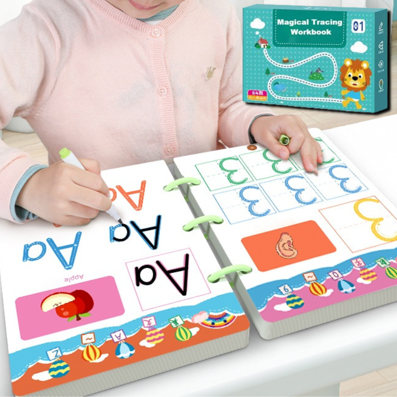 Herbruikbaar Overtrek Schrijfwerkboek Set - Pip