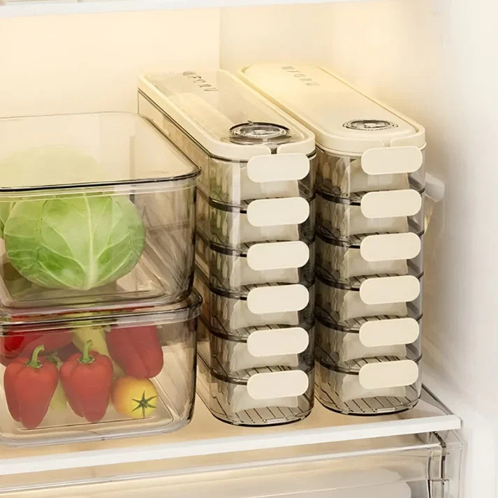 Stapelbare Vershoudbox met Deksel - FridgeStack
