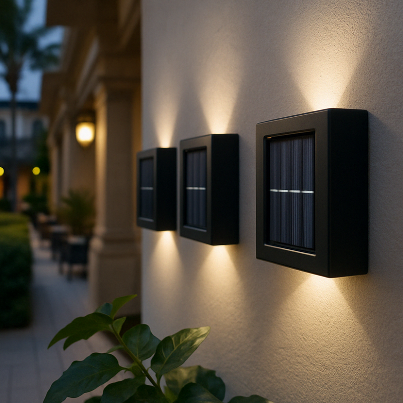 SolarGlow™ Luxe Solar Wandlampen – Draadloos, Stijlvol & Klaar Voor Zwoele Avonden
