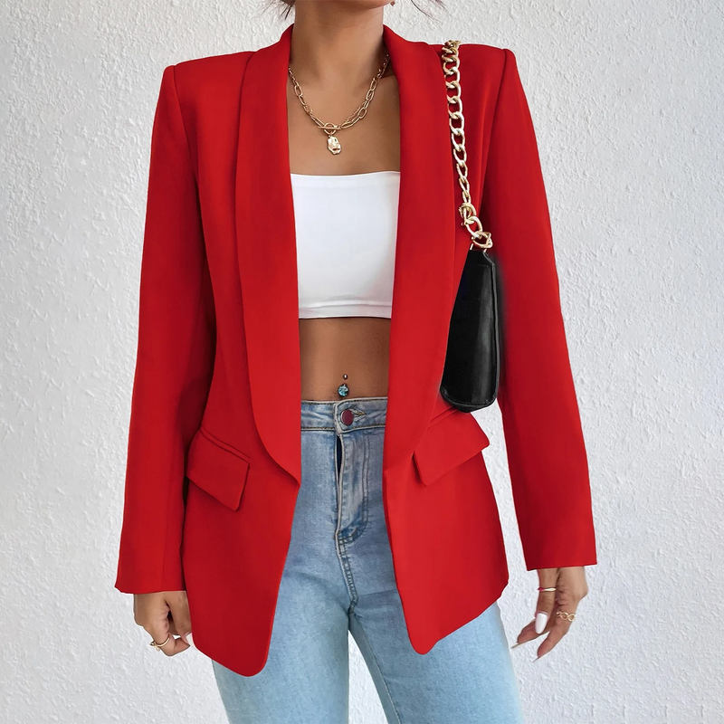 Kantoor Damesblazer van Polyester-Katoen - Emma