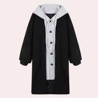 Casual Lange Damesjas met Capuchon - Isla