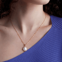 Vintage Gouden Parel Ketting - Lumina