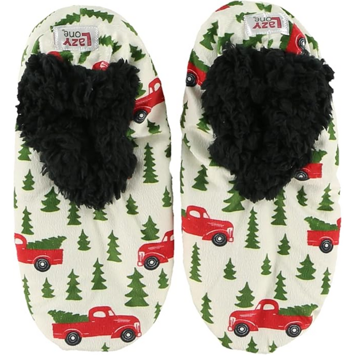Dames Fleece Kerst Slof Sokken - HollyWarm