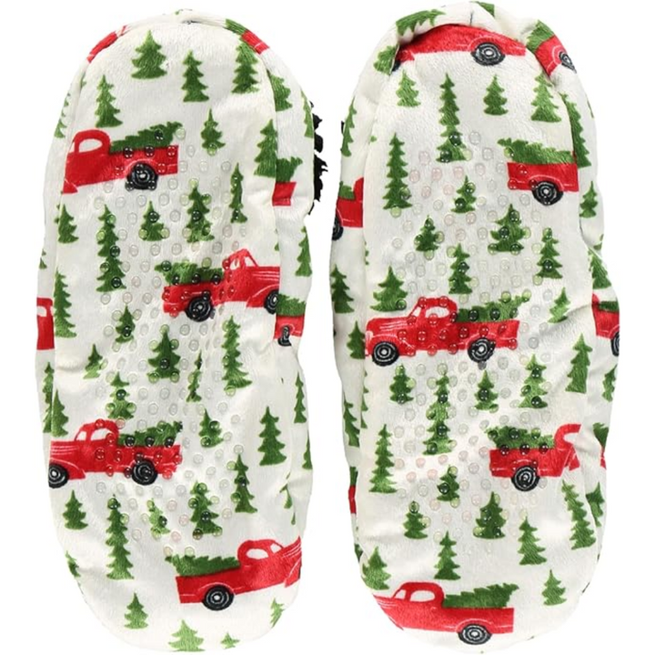 Dames Fleece Kerst Slof Sokken - HollyWarm
