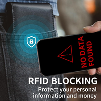 Męski dwuczęściowy portfel z prawdziwej skóry z blokadą RFID - StitchCraft
