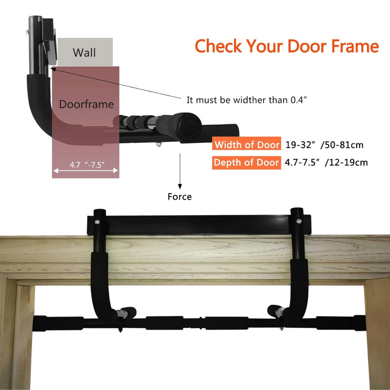 Heavy Duty Pull-up Bar voor Deurkozijn – Maximaal 200 Kg Capaciteit