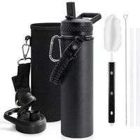 Geïsoleerde Waterfles – Lekvrij & BPA-vrij met Paracord Handvat