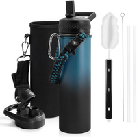Geïsoleerde Waterfles – Lekvrij & BPA-vrij met Paracord Handvat