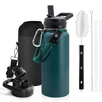 Geïsoleerde Waterfles – Lekvrij & BPA-vrij met Paracord Handvat