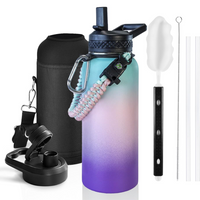 Geïsoleerde Waterfles – Lekvrij & BPA-vrij met Paracord Handvat