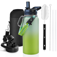 Geïsoleerde Waterfles – Lekvrij & BPA-vrij met Paracord Handvat