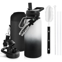 Geïsoleerde Waterfles – Lekvrij & BPA-vrij met Paracord Handvat
