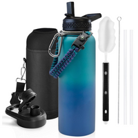 Geïsoleerde Waterfles – Lekvrij & BPA-vrij met Paracord Handvat
