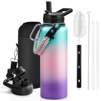 Geïsoleerde Waterfles – Lekvrij & BPA-vrij met Paracord Handvat