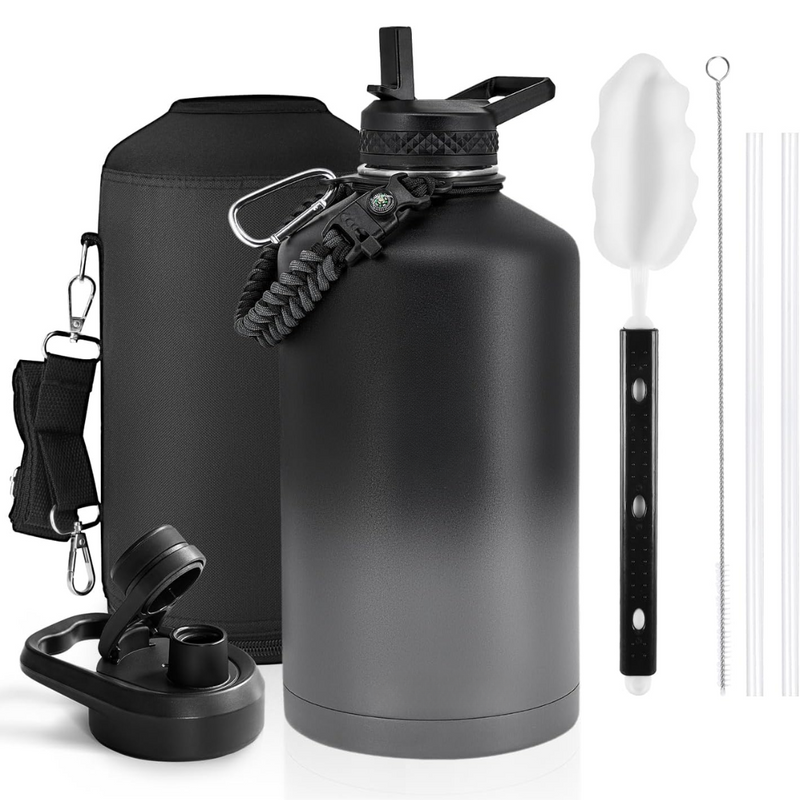 Geïsoleerde Waterfles – Lekvrij & BPA-vrij met Paracord Handvat